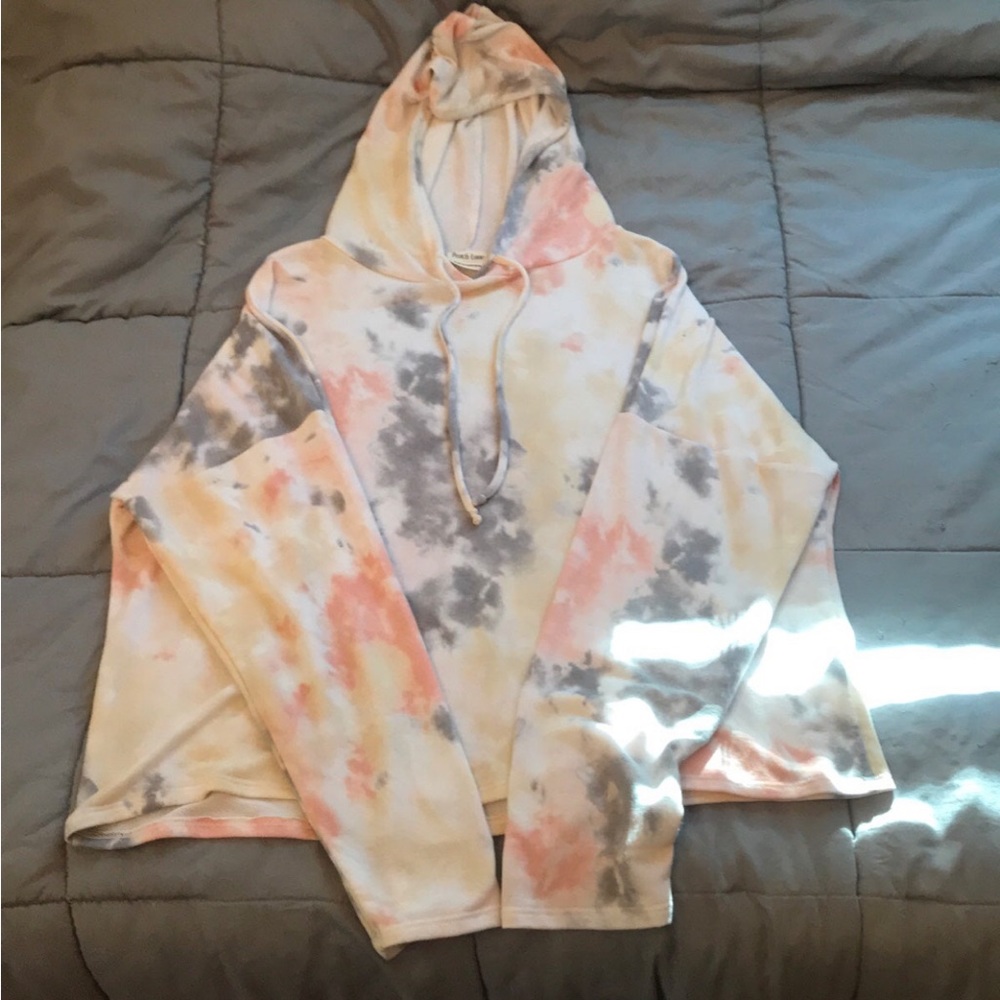 Peach love California tie dye hoodie